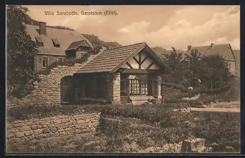 AK Gerolstein /Eifel, Partie an der Villa Sarabodis