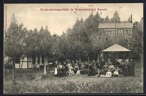 AK Kragenhof bei Kassel, Gasthaus Walderholungshof, Aussenansicht