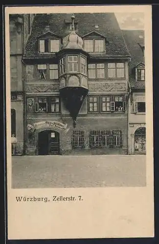 AK Würzburg, Gasthaus in der Zellerstrasse 7