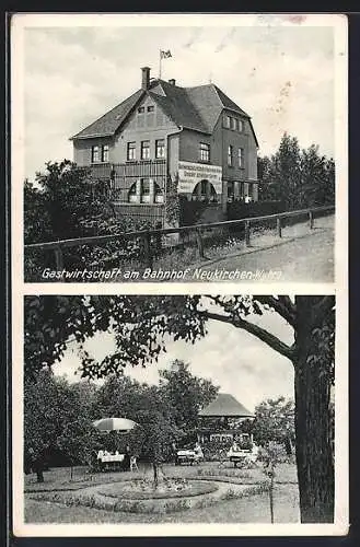 AK Neukirchen-Wyhra, Gasthaus am Bahnhof