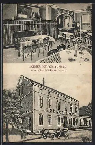 AK Löhne i. Westf., Gasthaus Löhner Hof, Bes. F. C. Kropp