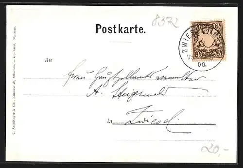 AK Zwiesel-Theresiental / Bayern, Fahnenweihe der Liedertafel am 15. Juli 1900