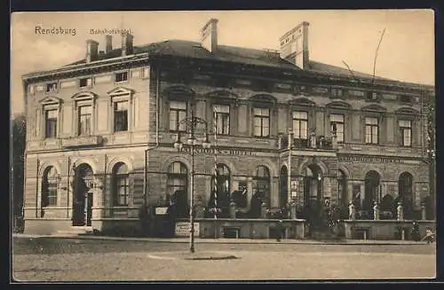 AK Rendsburg, Partie am Bahnhofshotel