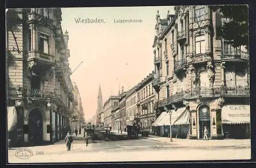 AK Wiesbaden, Partie in der Luisenstrasse