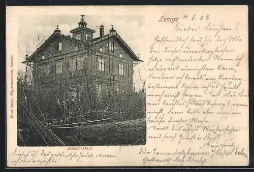 AK Lemgo, Hotel Junker-Haus, Aussenansicht