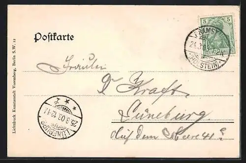 AK Bramstedt / Holstein, Kurhaus und Goldfischteich
