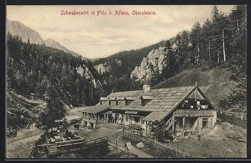 AK Aflenz, Gasthaus Schwabenwirt in der Fölz