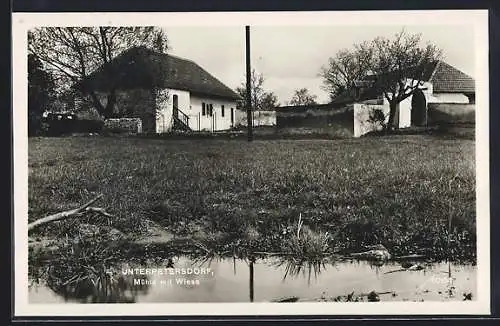 AK Horitschon /Burgenland, Unterpetersdorf, Mühle mit Wiese