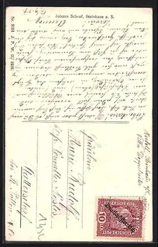 AK Steinhaus a. S., Erholungsheim Doppelreiter am Fluss, Maierhof