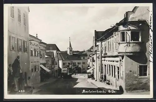 AK Sarleinsbach /O.-Oe., Strassenpartie mit Geschäften