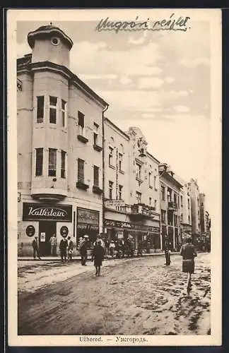 AK Uzhorod, Restaurant Kalkstein mit Strassenpartie