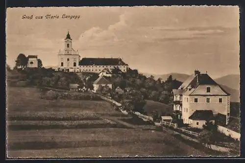 AK Maria Langegg, Teilansicht vom Feld aus