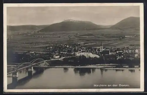 AK Mautern an der Donau, Teilansicht aus der Vogelschau