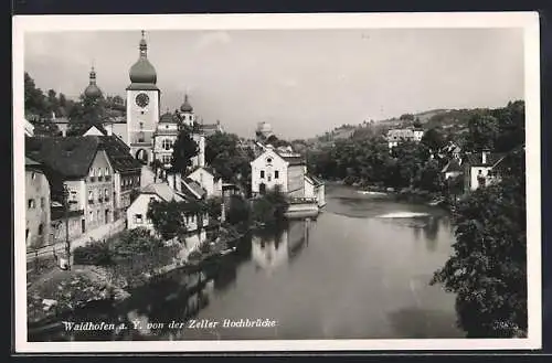 AK Waidhofen a. Y., Ansicht von der Zeller Hochbrücke