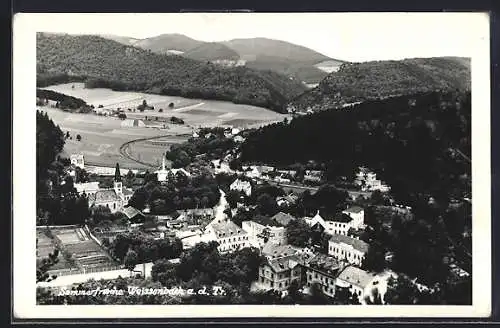 AK Weissenbach, Ortsansicht aus der Vogelschau