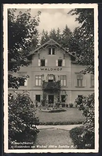 AK Mönichkirchen am Wechsel, Haus Waldhof mit Anlagen