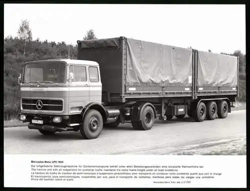 Fotografie Lastwagen Mercedes Benz LPS 1624, LKW-Sattelschlepper für Doppel-Container, Werkfoto