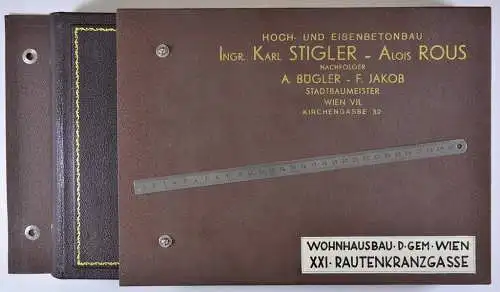 Fotoalbum mit 48 Fotografien 1931, Ansicht Wien XXI., Wohnungbau Rautenkranzgasse, Karl Stigler - Alois Rous