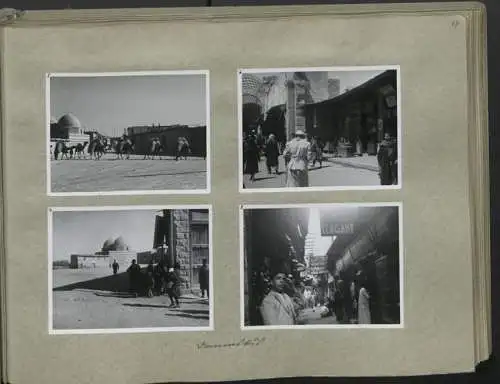 Fotoalbum mit 248 Fotografien & 5 Grafiken, Ansicht Damaskus, KdF Orientreise 1938 General von Steuben Jerusalem Kairo