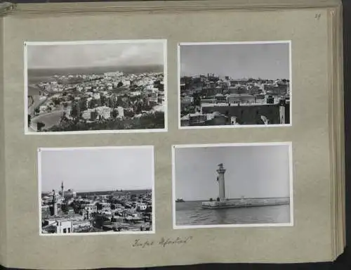 Fotoalbum mit 248 Fotografien & 5 Grafiken, Ansicht Damaskus, KdF Orientreise 1938 General von Steuben Jerusalem Kairo