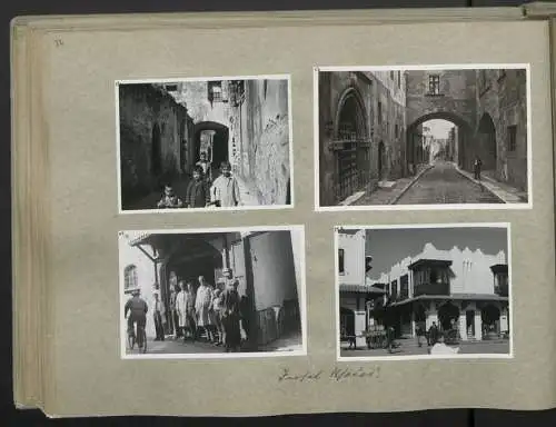 Fotoalbum mit 248 Fotografien & 5 Grafiken, Ansicht Damaskus, KdF Orientreise 1938 General von Steuben Jerusalem Kairo