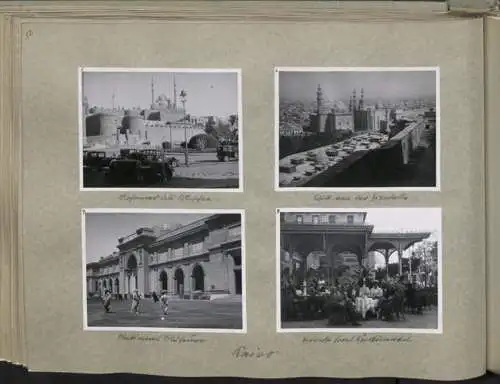 Fotoalbum mit 248 Fotografien & 5 Grafiken, Ansicht Damaskus, KdF Orientreise 1938 General von Steuben Jerusalem Kairo