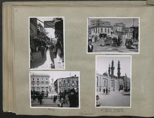 Fotoalbum mit 248 Fotografien & 5 Grafiken, Ansicht Damaskus, KdF Orientreise 1938 General von Steuben Jerusalem Kairo