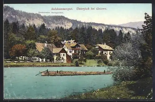 AK Bad Goisern am Hallstättersee, Unterjoch, Restaurant Rasingmühle