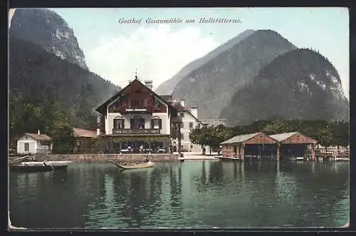 AK Hallstatt, Gasthof Gosaumühle am Gallstättersee