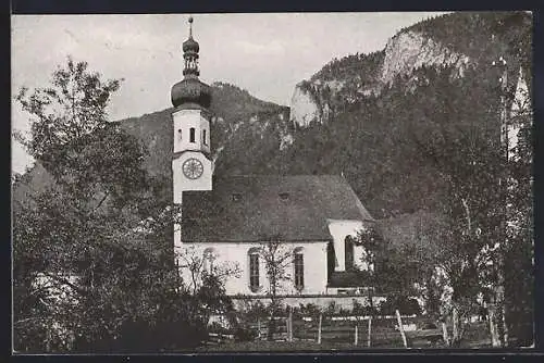 AK Erl /Tirol, Partie an der Kirche