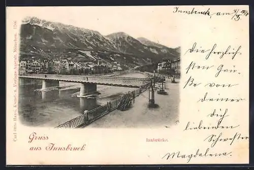 AK Innsbruck, Blick auf die Innbrücke