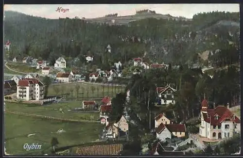 AK Oybin, Teilansicht mit Hayn