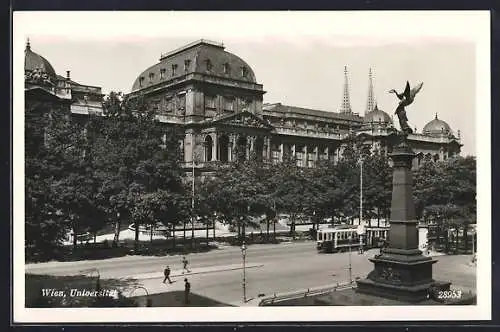 AK Wien, Universität mit Strassenbahn