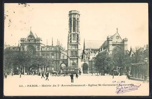 AK Paris, Mairie du 1er Arrondissement, Eglise St-Germain-l`Auxerrois