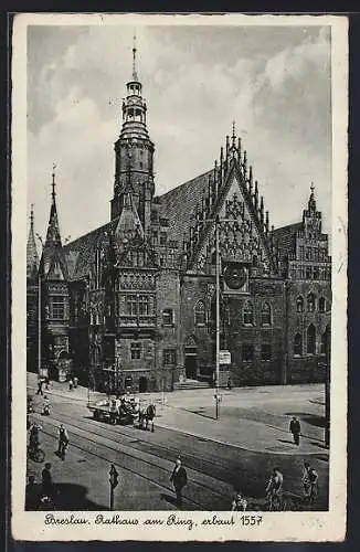 AK Breslau, Rathaus am Ring, erbaut 1557