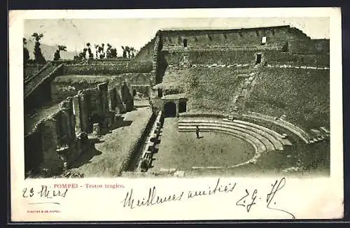 AK Pompei, Teatro tragico, Ausgrabung