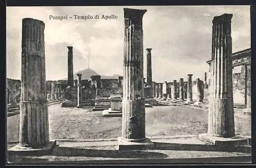 AK Pompei, Tempio di Apollo, Ausgrabung