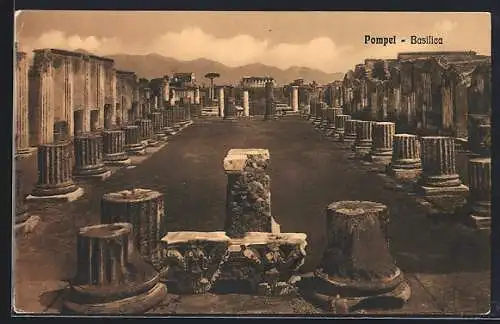 AK Pompei, Basilica, Ausgrabung