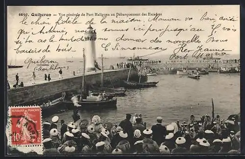 AK Quiberon, Vue générale de Port Haliguen au Débarquement des Escadres