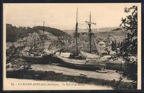 AK La Roche-Bernard, Le Port et les Roches