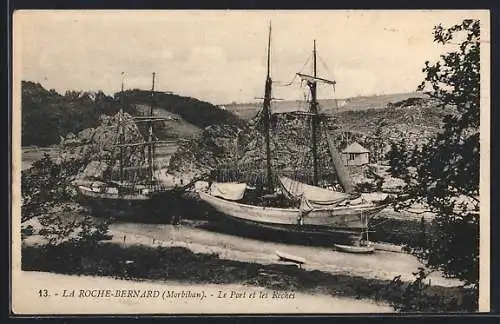 AK La Roche-Bernard, Le Port et les Roches