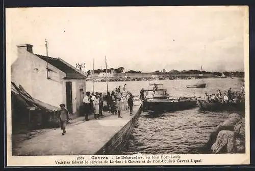 AK Gavres, Le Débarcadère avec vedettes en service vers Lorient et Port-Louis