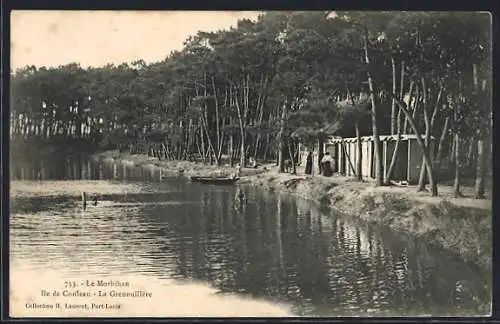 AK Île de Conleau, La Grenouillère et les cabanes au bord de l`eau