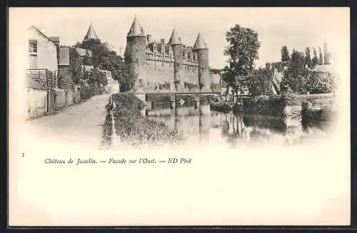 AK Josselin, Château de Josselin, Facade sur l`Oust