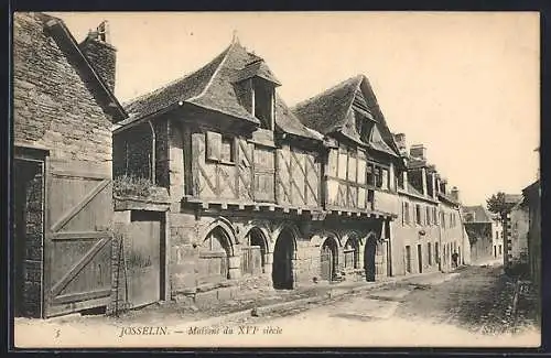 AK Josselin, Maisons du XVIe siècle