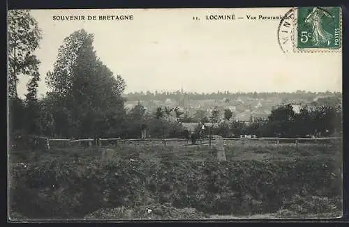 AK Locminé, Vue panoramique du village en Bretagne