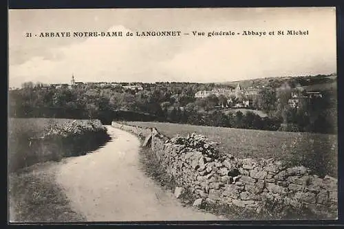 AK Langonnet, Vue générale, Abbaye et St Michel