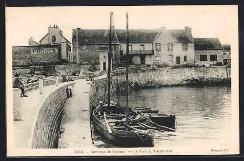 AK Lorient, Le Port de Lomener avec bateaux amarrés