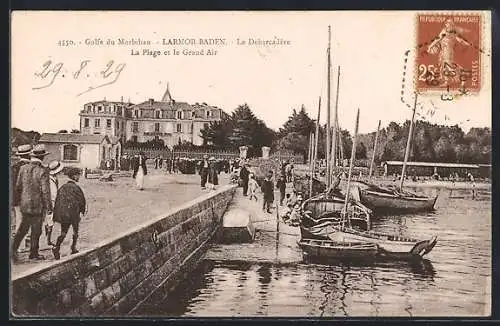 AK Larmor-Baden, Le Débarcadère, La Plage et le Grand Air