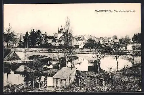 AK Malestroit, Vue des Deux Ponts